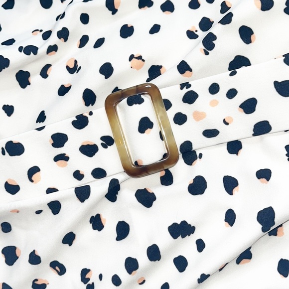 SHEIN Leopard Print Bikini Swimsuit Animal Print Belted 3X 3XL New - Picture 3 of 4